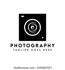 Modern Camera Photography Logo Design Template