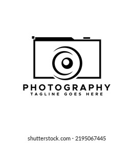 Modern Camera Photography Logo Design Template