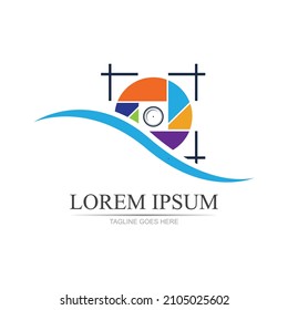 Logo-Symbol für moderne Fotografie, Vektorvorlage