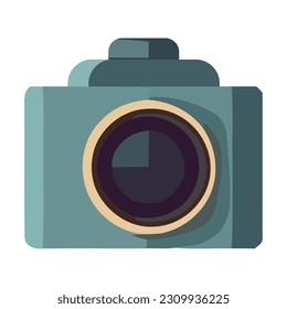 Modern camera symbol antique photography isolated