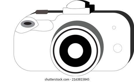 Modern camera vector art for customization 