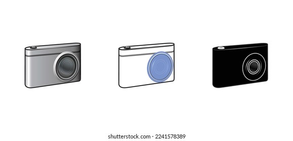 modern camera vector type icon