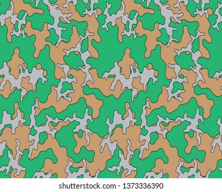 Modern camo design.Seamless camouflage pattern.Repeating military print.Printable art.
