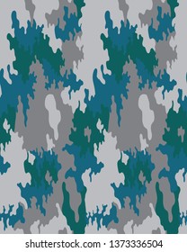 Modern camo texture.Seamless camouflage pattern.Repeating wallpaper.Abstract background.Fashionable illustration.