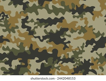 
Modern camouflage background, vector fabric texture, army seamless pattern for textiles