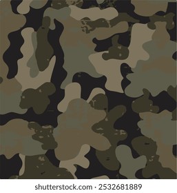 Moderno vetor de fundo de camuflagem impressão sem emenda, textura repetida, padrão clássico do exército
