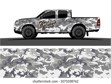 Modern Camouflage Design For Truck Graphics Vinyl Wrap 