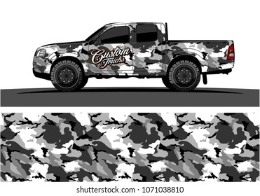 modern camouflage design for truck graphics vinyl wrap 