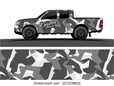 modern camouflage design for truck graphics vinyl wrap 