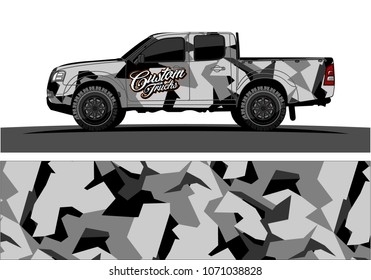 modern camouflage design for truck graphics vinyl wrap 