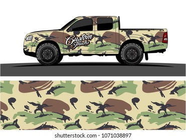 modern camouflage design for truck graphics vinyl wrap 