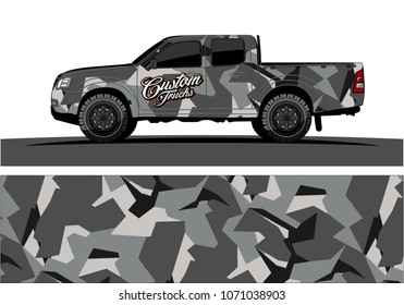 modern camouflage design for truck graphics vinyl wrap 