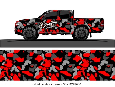 modern camouflage design for truck graphics vinyl wrap 