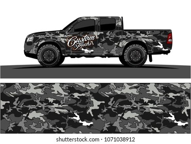 Modern Camouflage Design For Truck Graphics Vinyl Wrap 