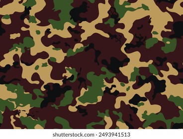 modern camouflage pattern, forest background, hunting design texture
