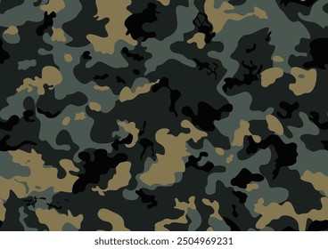 modern camouflage pattern, repeat vector background, gray textile design