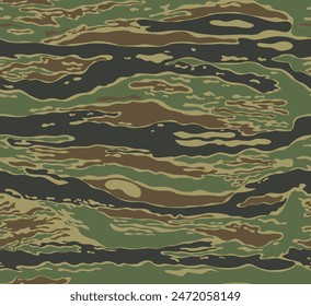 Modernes Tarnmuster, nahtlose Illustration, militärischer klassischer Hintergrund