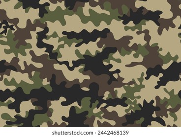 
Modern camouflage pattern, seamless texture, military uniform, urban print. Fashion