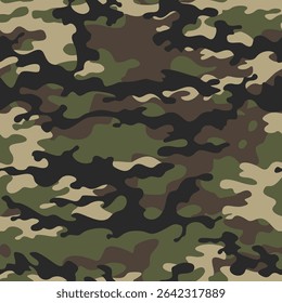 modern camouflage trend pattern vector seamless military background