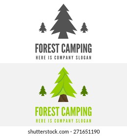 Modern camp badge, logo, emblem and logotype elements for camping, web, business or other projects