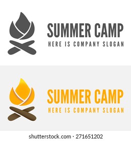 Modern camp badge, logo, emblem and logotype elements for camping, web, business or other projects