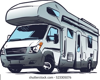 Modern Camper Van illustration