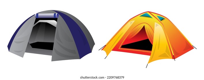 Modern camping tent for travel and summer 

holiday.
