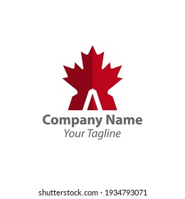Modern Canada Maple Leaf Logo Design,canada Maple Real Estate Logo Template.EPS 10