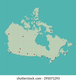 Modern Canada Pixel Map
