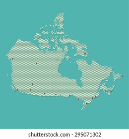 567 Pixelated Map Of Canada Images, Stock Photos & Vectors 