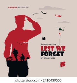 Modern Canada remembrance day illustration