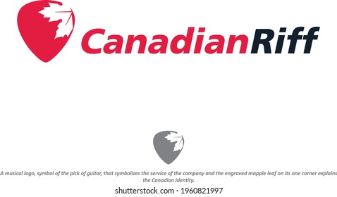 Modern Canadian Music Riff Logo Vector Template