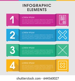 Modern cancel infographic template. infographic design with cancel icons includes paper. can be used for presentation, diagram, annual report, web design.
