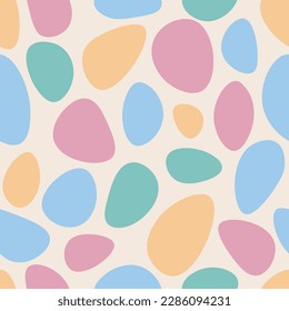 Modern Candy Colors Pebble Vectorcartoon Hintergrund Muster Nahtlos