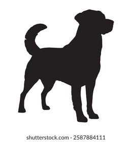 Modern Canine Silhouette - Sleek Dog Illustration for Websites
