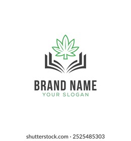 Diseño moderno del logotipo de la hoja de cannabis. Diseño de logotipo de cáñamo de marihuana