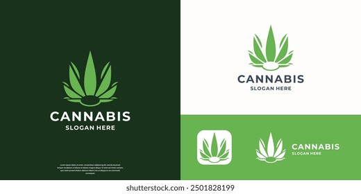 modern cannabis logo design inspirations.