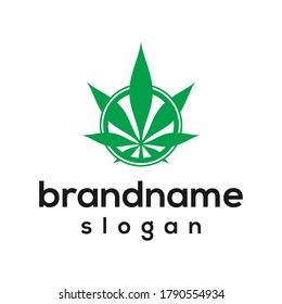vector moderno de diseño del logotipo de cannabis