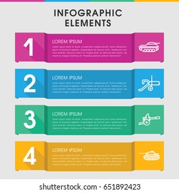 Modern cannon infographic template. infographic design with cannon icons includes cannon. can be used for presentation, diagram, annual report, web design.