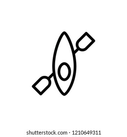 Modern canoe icon
