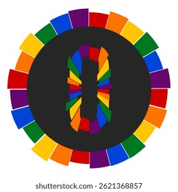 Modern capital Letter O Design with Multicolor Geometric Ring