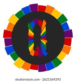 Modern capital Letter Q Design with Multicolor Geometric Ring