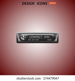Modern Car Audio. icon. vector design
