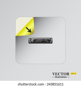 Modern Car Audio , sticker  self-adhesive paper. Vector illustration EPS 8