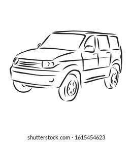 Modern Car Auto Vector Sketch Illustration Stock Vector (Royalty Free ...