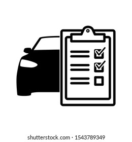 modern Car check Checklist sign Vector illustration icon.