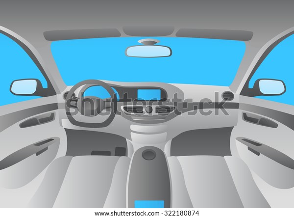 modern car cockpit,\
vector illustration