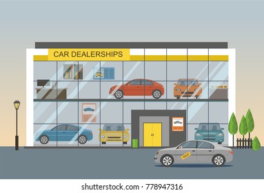 Modern Car Dealership Showroom And Sale Car