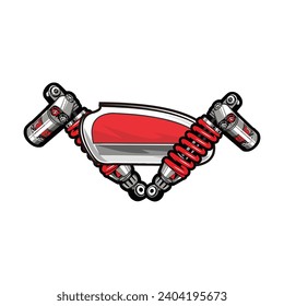 Modern car engine motorcycle vector