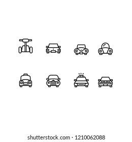 Modern car icon set
